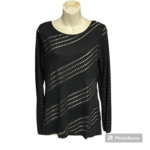 Philosophy black/off white size large NWT eyelet sleeves - Picture 1 of 10